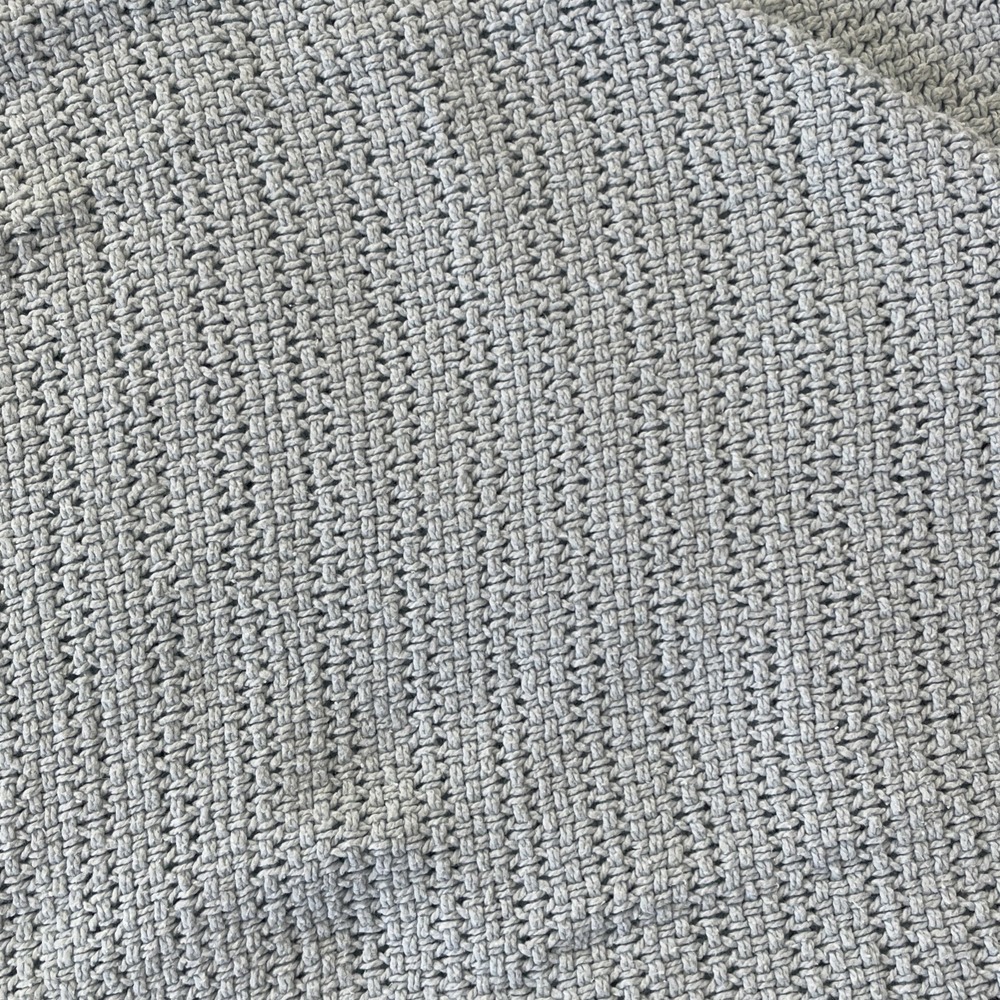 VTG Tennessee Woolen Mills 100% Cotton Blue Blanket 90x90" USA Waffle Weave - Picture 4 of 8